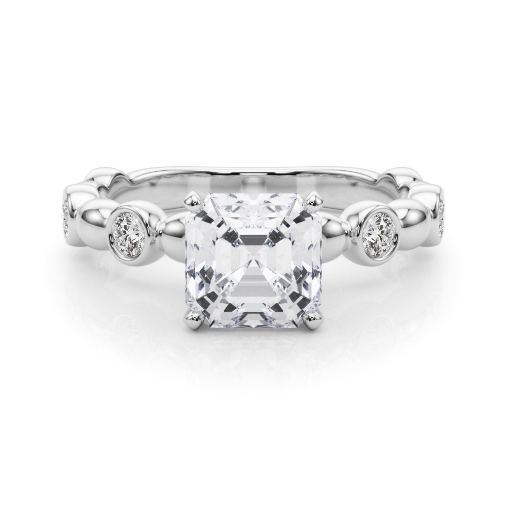 4 Prong Natural Diamond  Engagement Ring