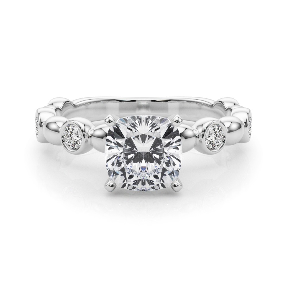 4 Prong Natural Diamond  Engagement Ring
