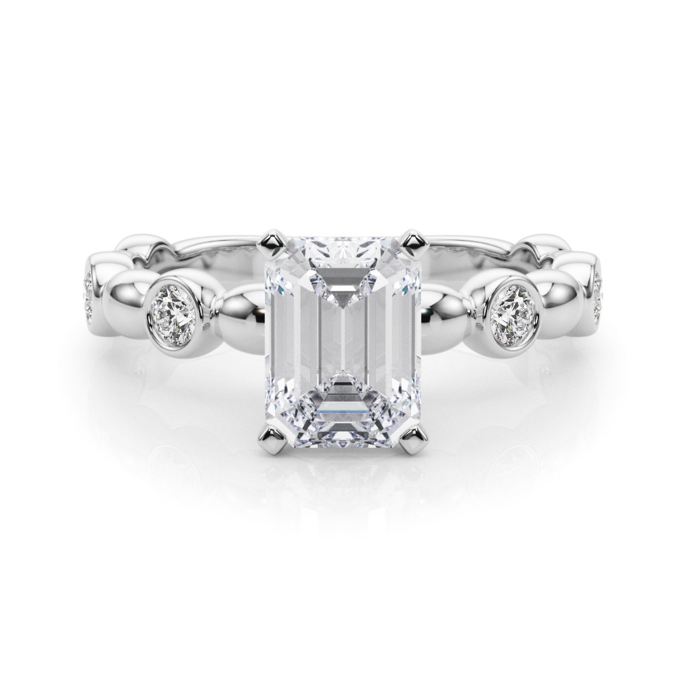 4 Prong Natural Diamond  Engagement Ring