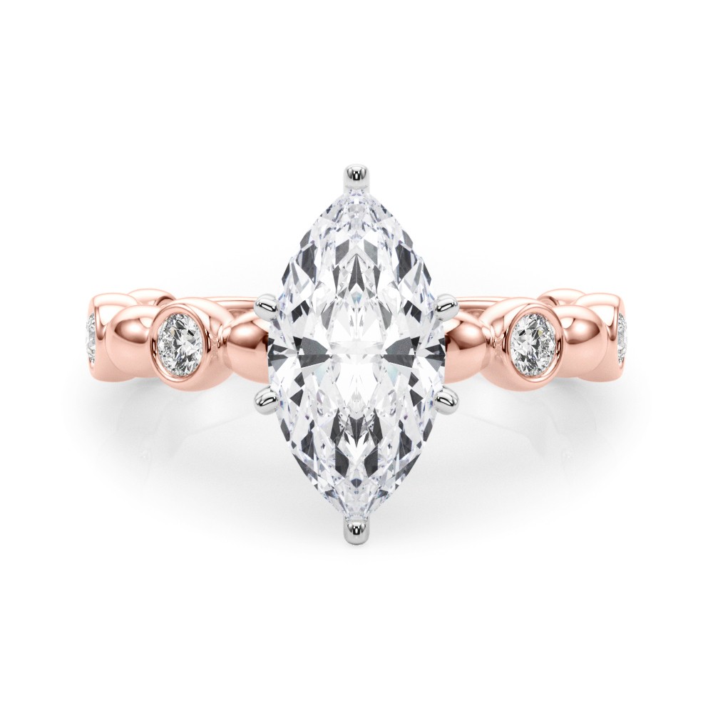 6 Prong Natural Diamond  Engagement Ring