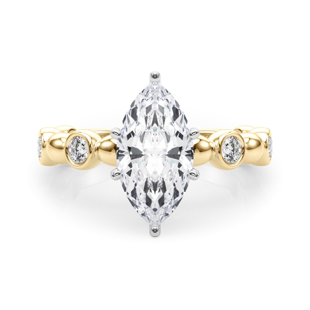 6 Prong Natural Diamond  Engagement Ring