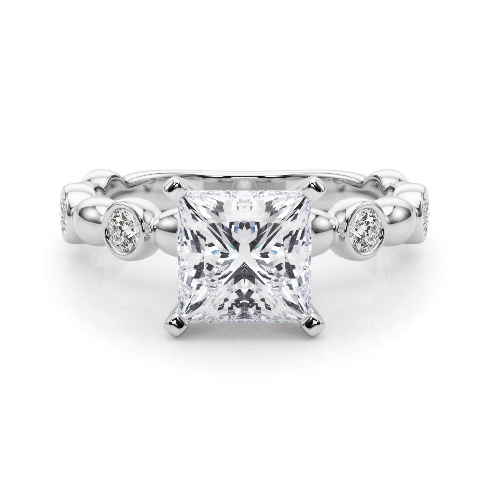 4 Prong Natural Diamond  Engagement Ring