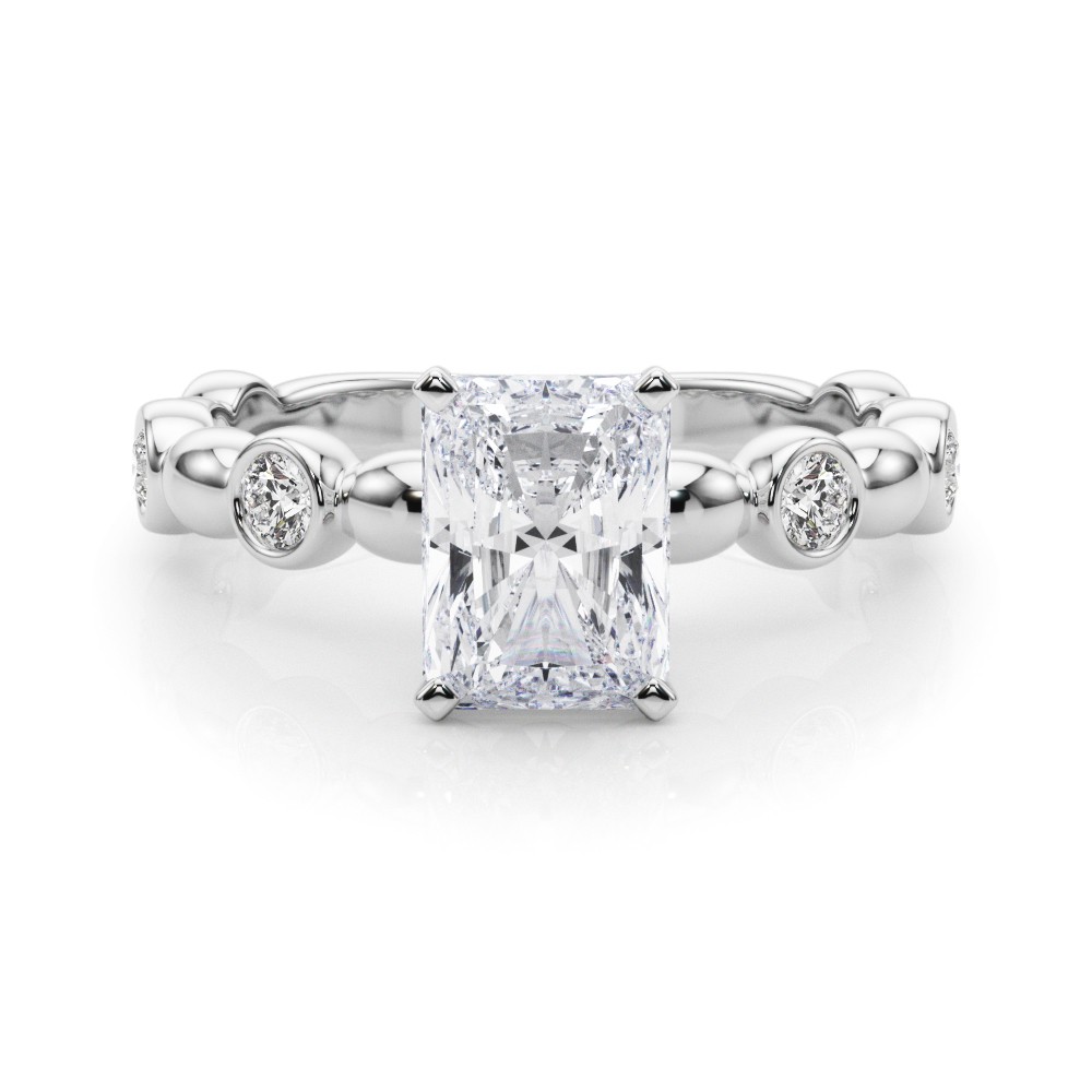 4 Prong Natural Diamond  Engagement Ring