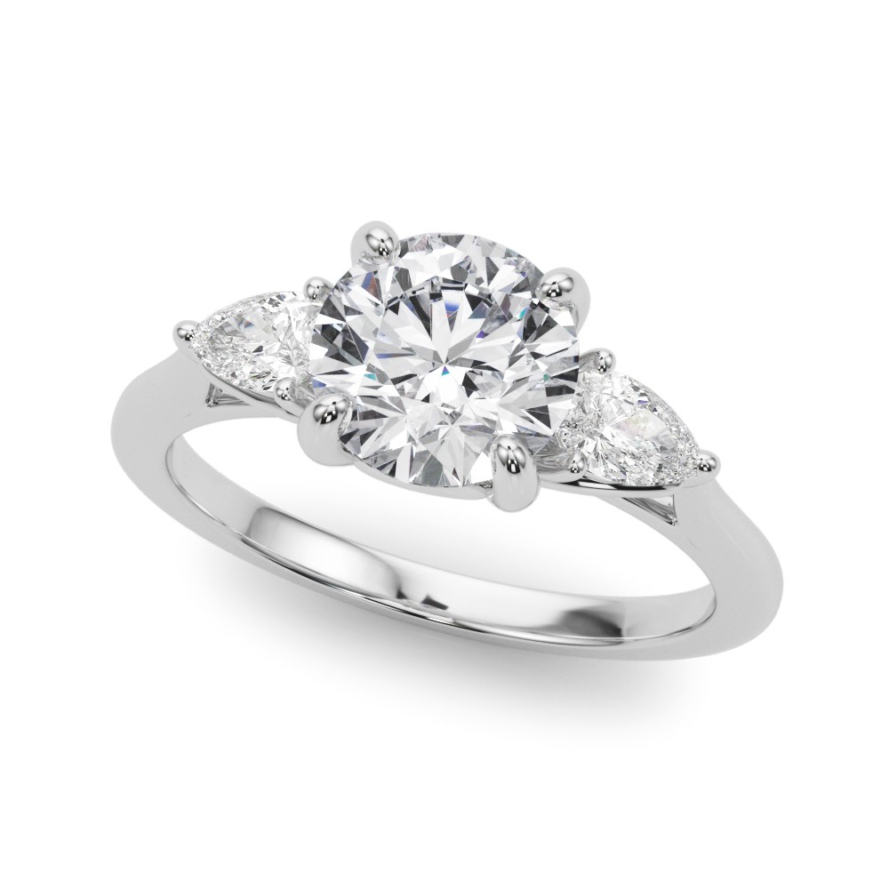 4 Prong Set Lab-Created Diamond  Engagement Ring