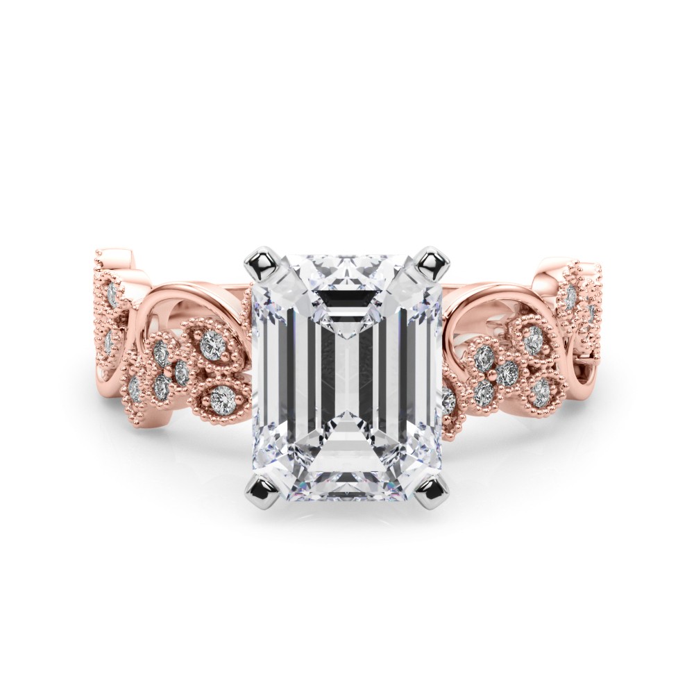 Zeonna Natural Diamond 4 Prong  Engagement Ring