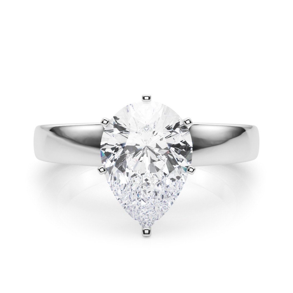 Claren Lab-Created 6 Prong  Diamond Ring