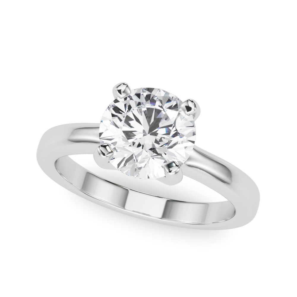 4 Prong Set Natural  Diamond Ring