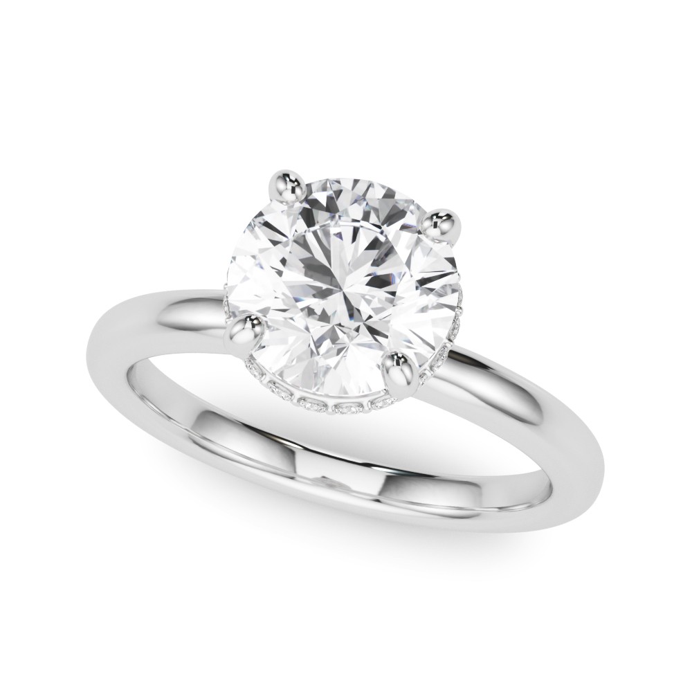 4 Prong Set Lab-Created Diamond  Engagement Ring