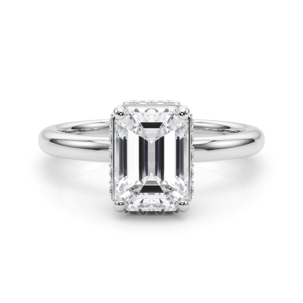 4 Prong Natural Diamond  Engagement Ring