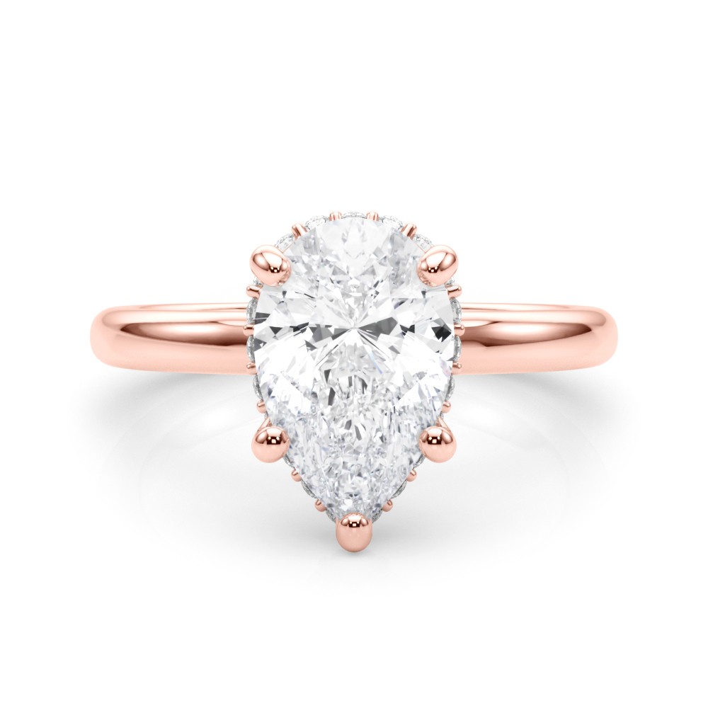 5 Prong Natural Diamond  Engagement Ring