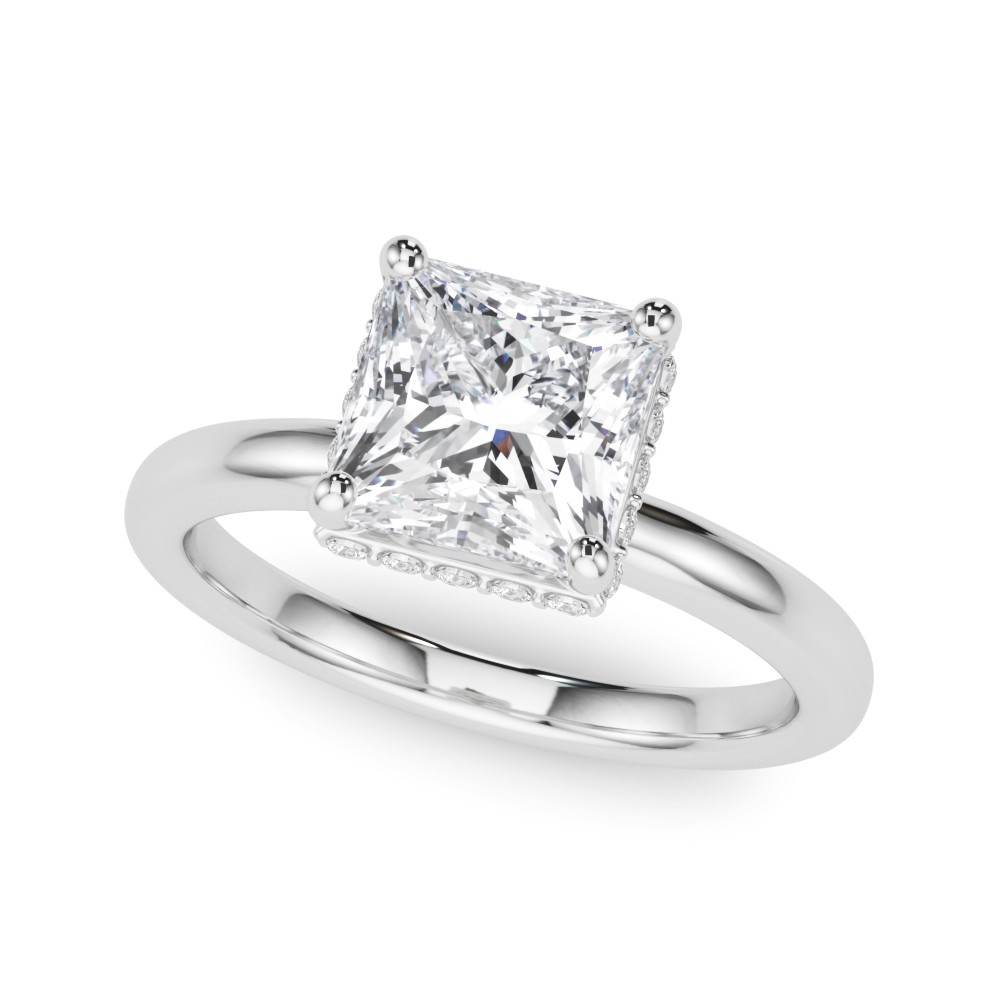 4 Prong Set Lab-Created Diamond  Engagement Ring