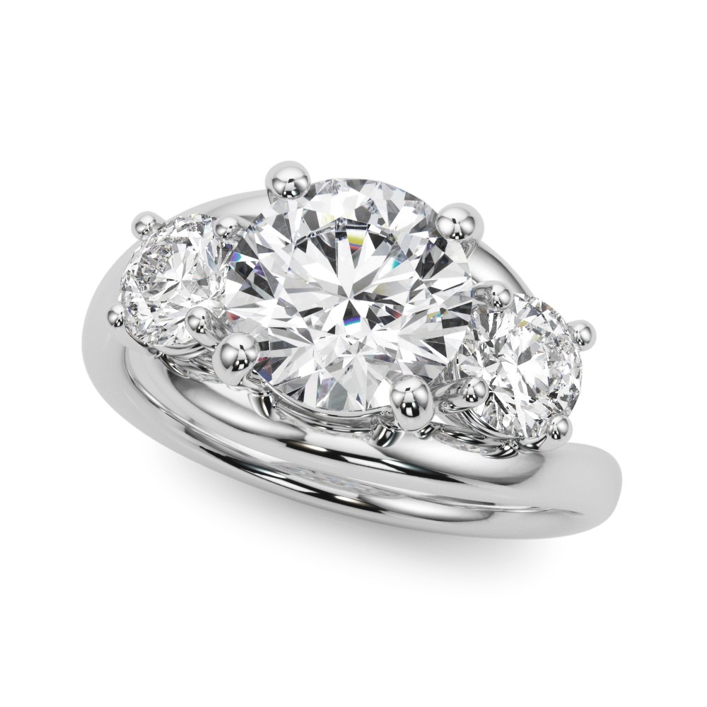 4 Prong Set Lab-Created Diamond  Engagement Ring