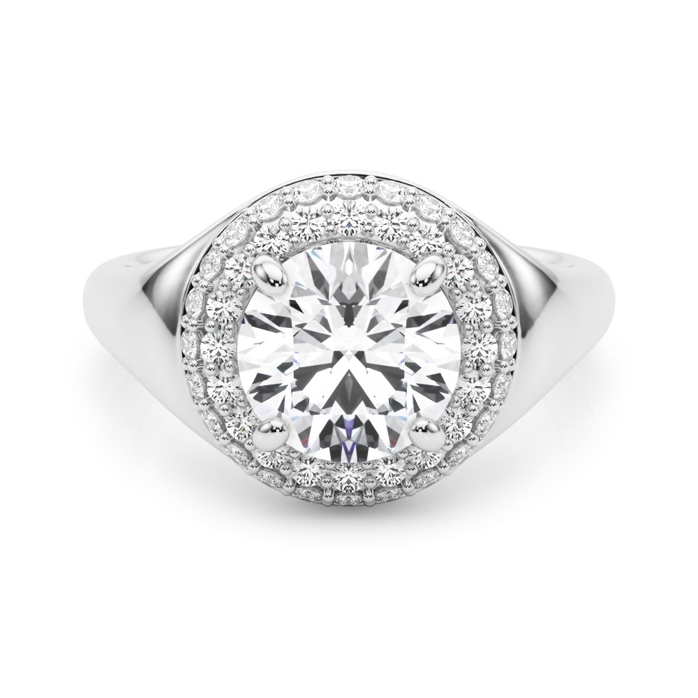 4 Prong Natural Diamond  Engagement Ring