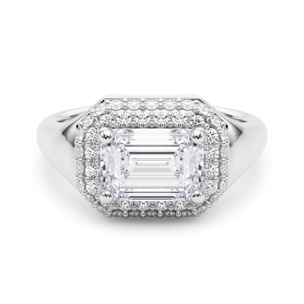 4 Prong Natural Diamond  Engagement Ring