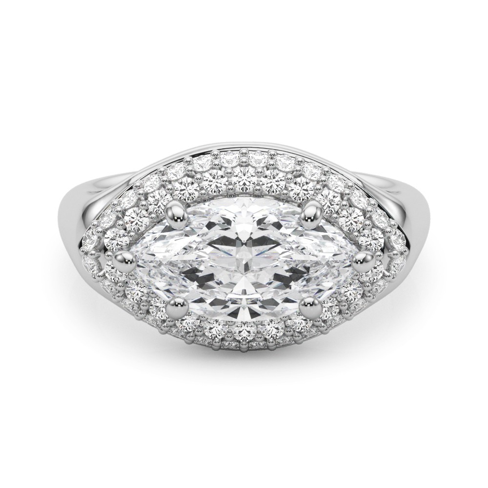 6 Prong Natural Diamond  Engagement Ring