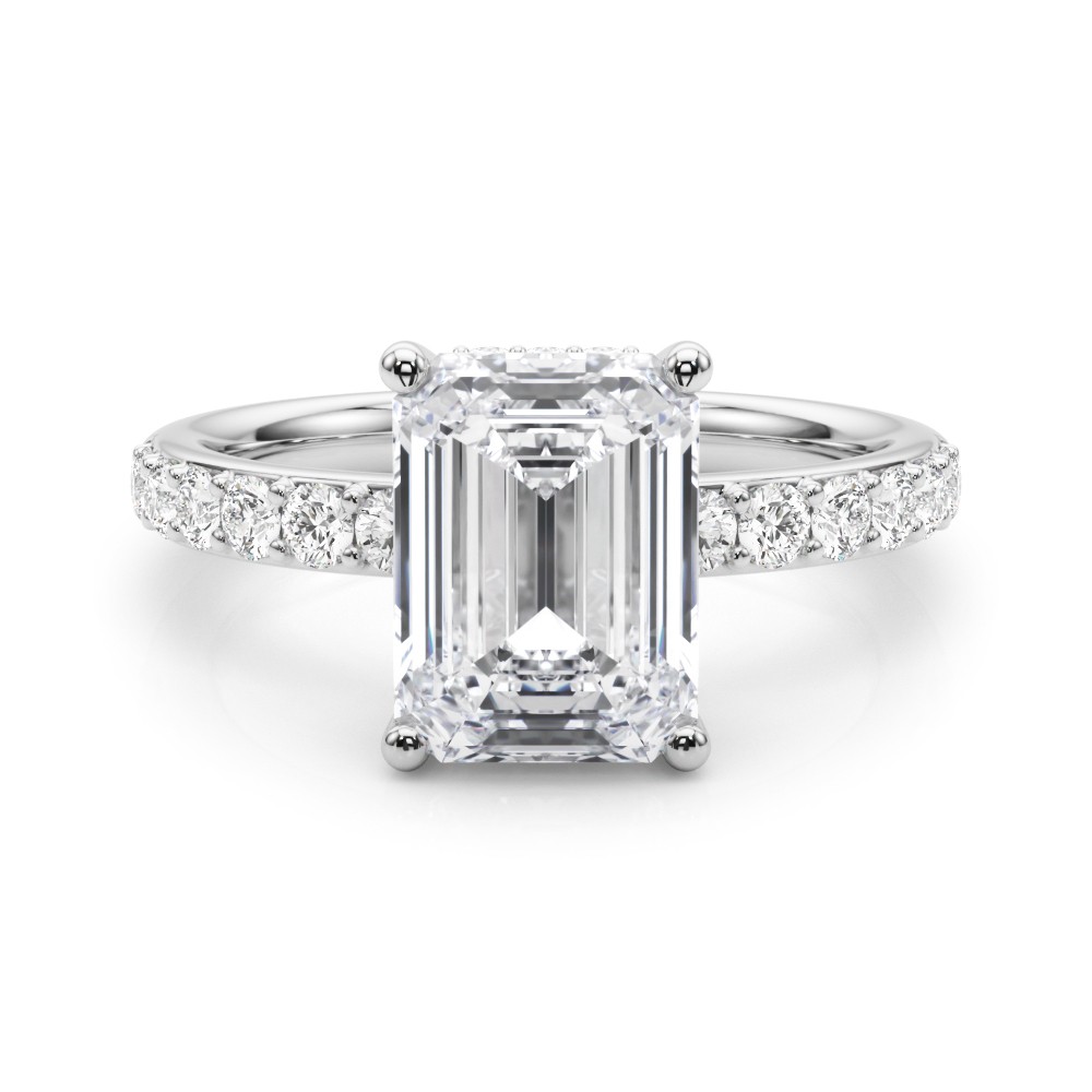 4 Prong Natural Diamond  Engagement Ring