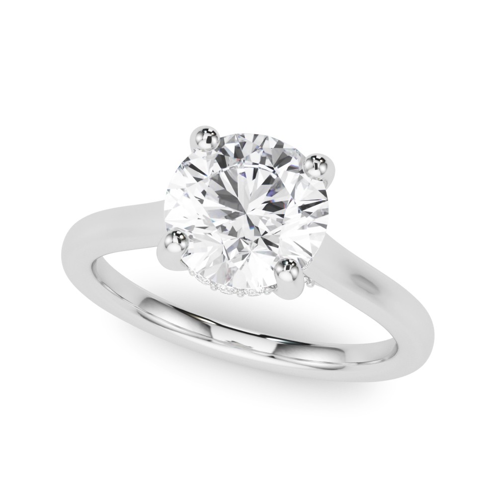 4 Prong Set Lab-Created Diamond  Engagement Ring