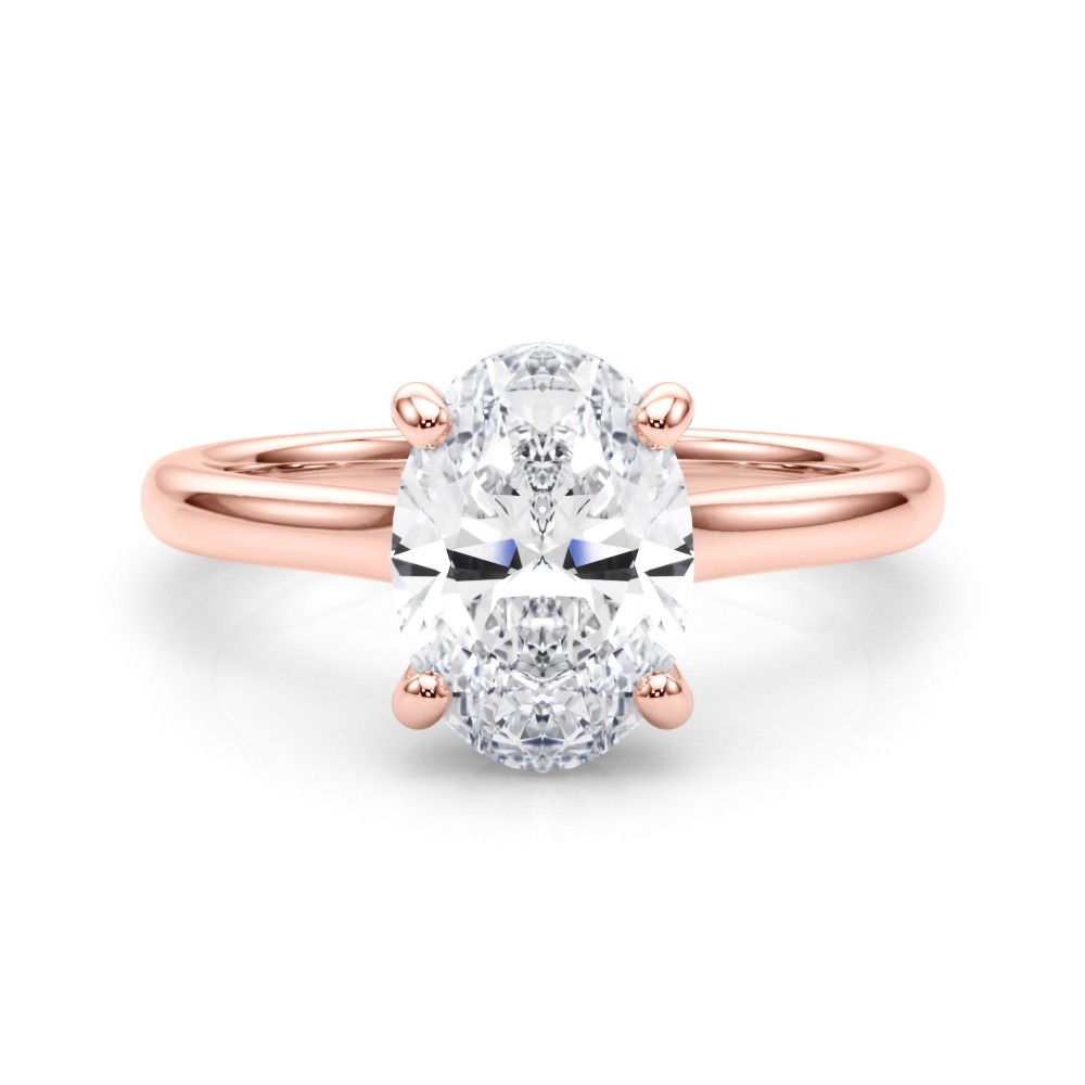 4 Prong Natural Diamond  Engagement Ring