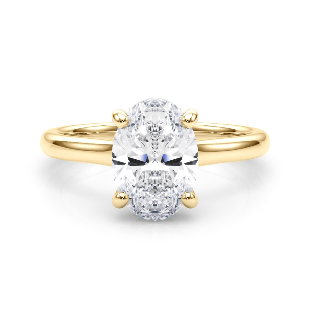 4 Prong Natural Diamond  Engagement Ring