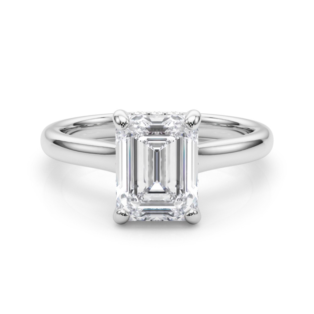 4 Prong Natural Diamond  Engagement Ring
