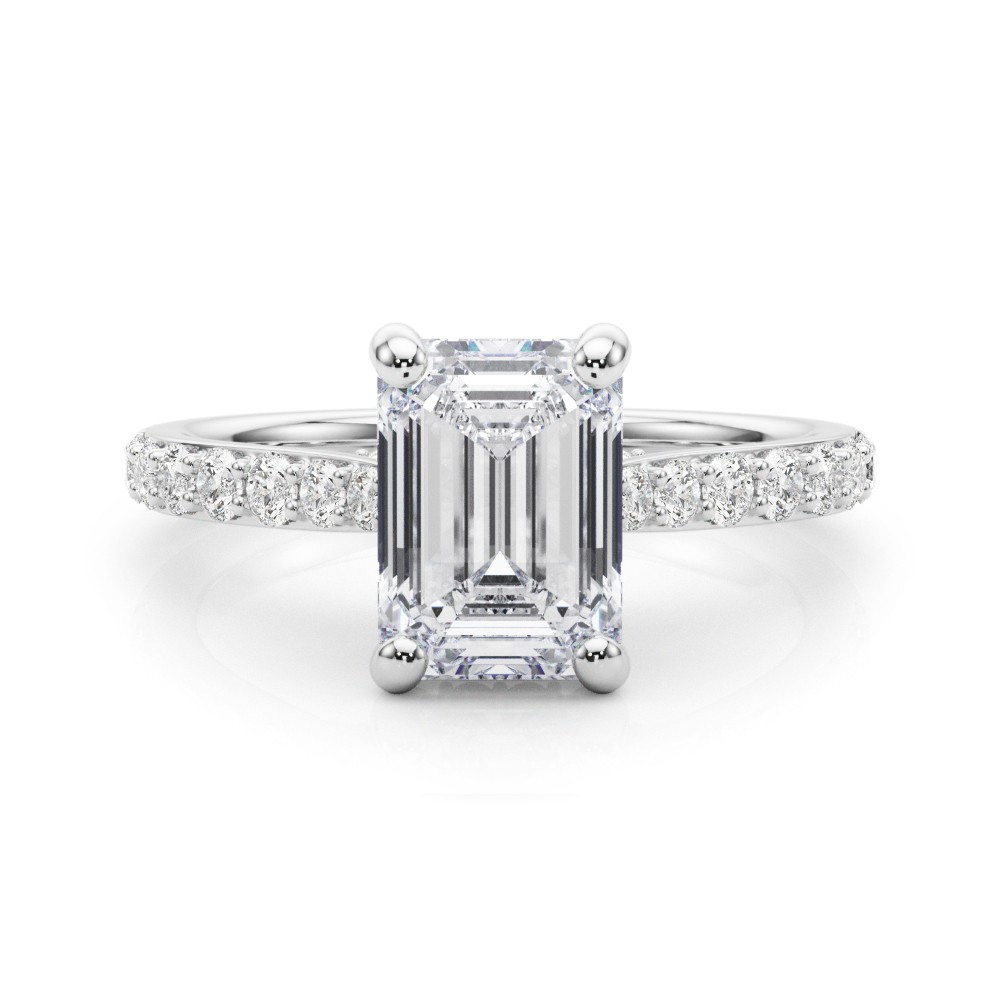 4 Prong Natural Diamond  Engagement Ring