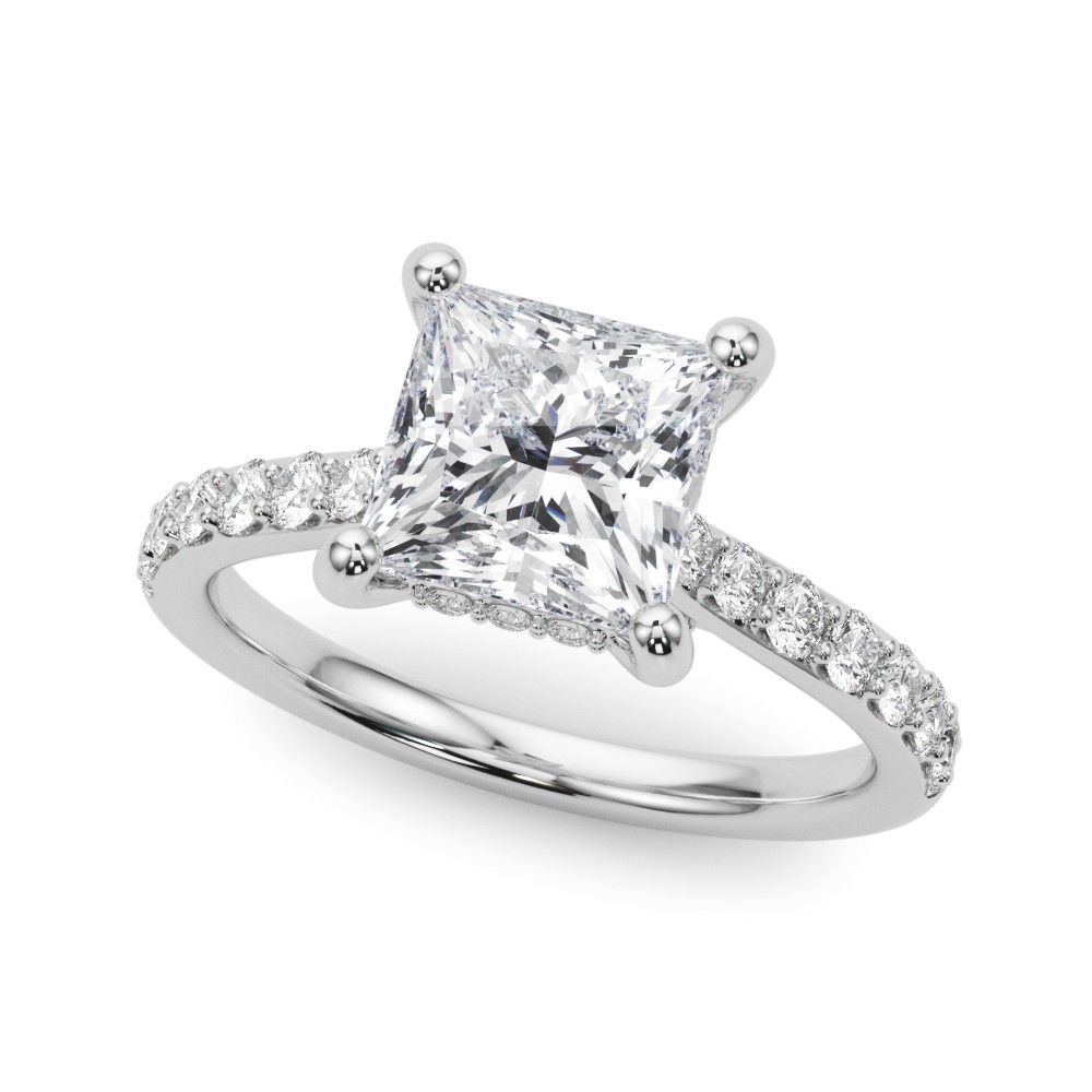 4 Prong Set Lab-Created Diamond  Engagement Ring