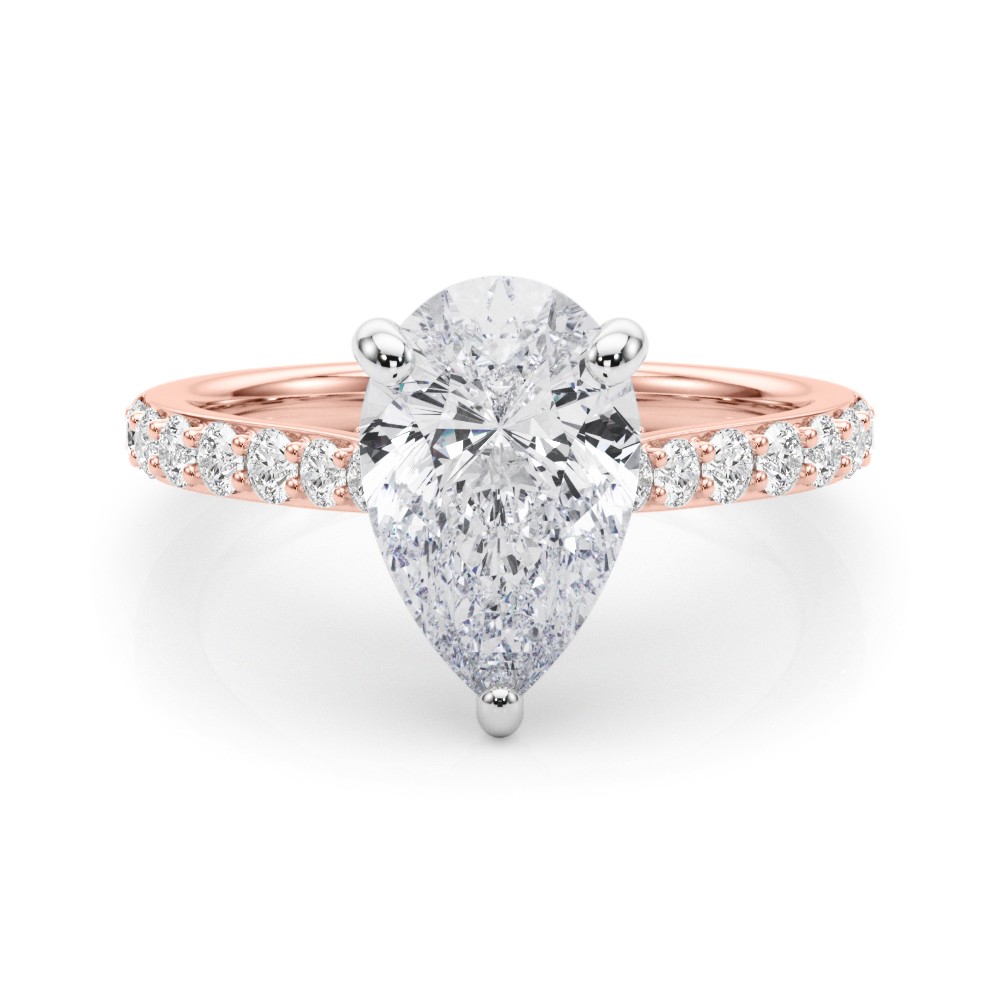 3 Prong Natural Diamond  Engagement Ring