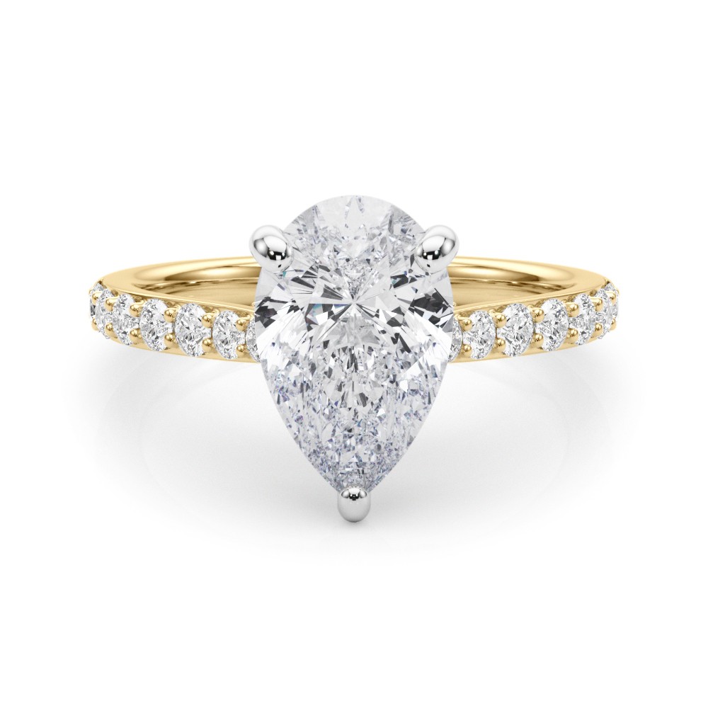 3 Prong Natural Diamond  Engagement Ring