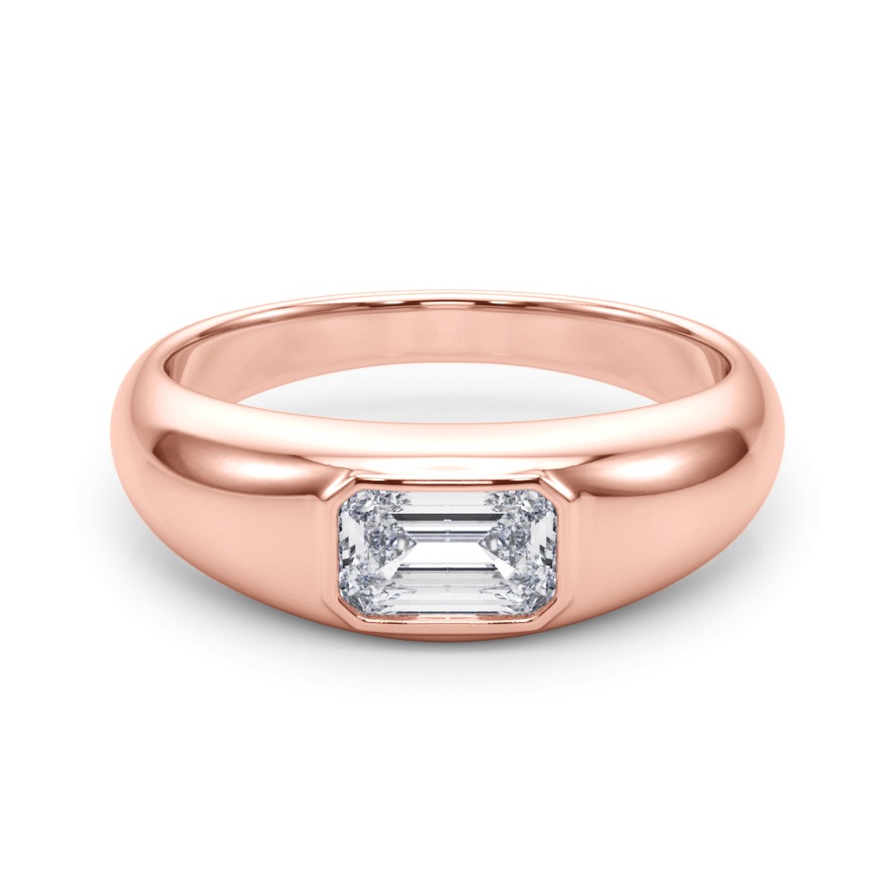 Creisal Lab-Created Bezel Set  Diamond Ring