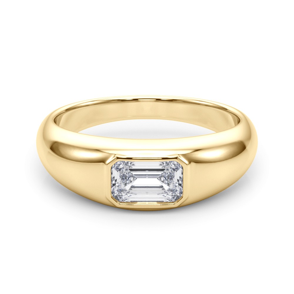 Creisal Lab-Created Bezel Set  Diamond Ring