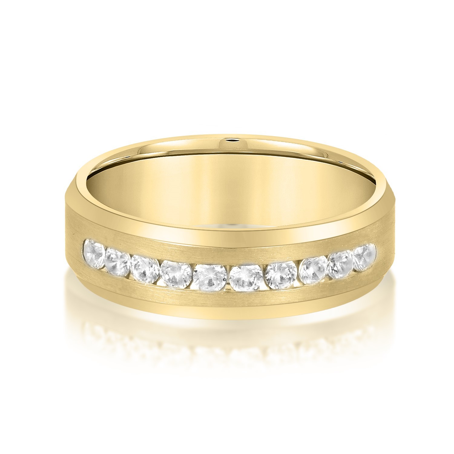 Alicya Natural Diamond Channel Set  Wedding Ring