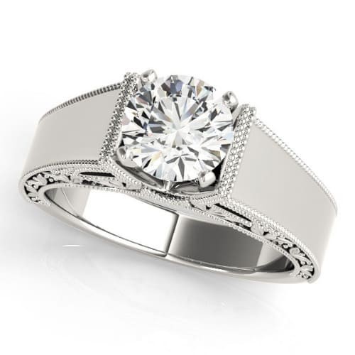 4 Prong Natural  Diamond Ring