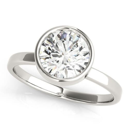 Bezel Natural  Diamond Ring