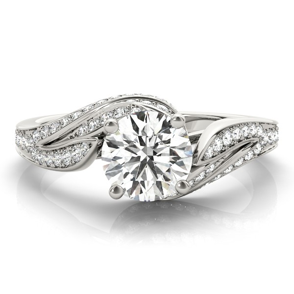 Dalfin Lab-Created 4 Prong Set  Diamond Ring