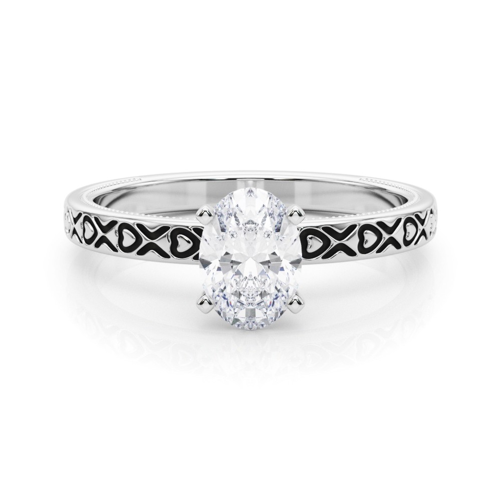 Ostara Lab-Created 4 Prong  Diamond Ring