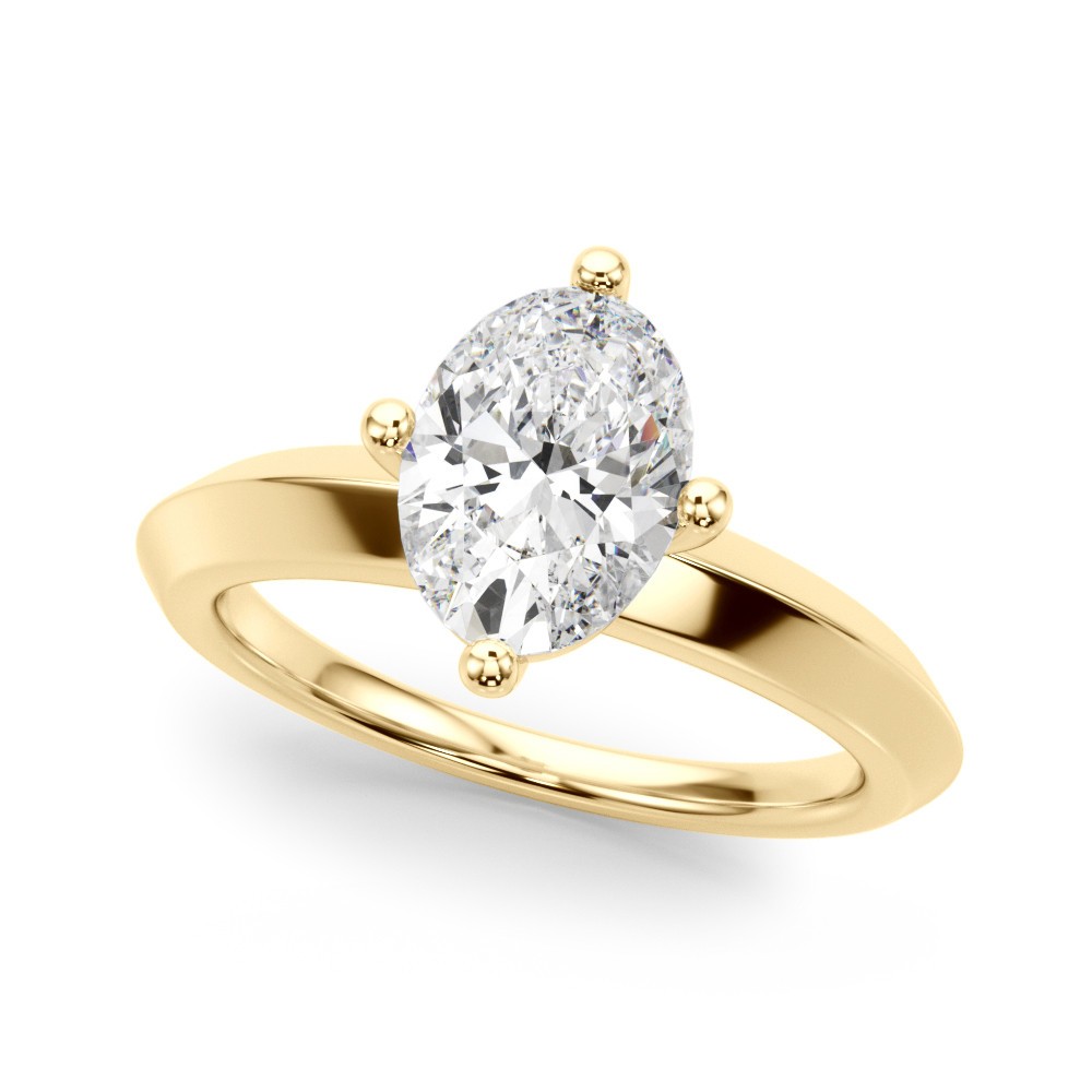 4 Prong Natural Diamond  Engagement Ring
