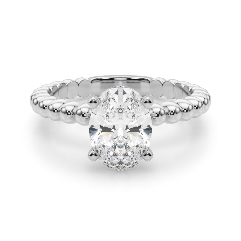 Olia Lab-Created 4 Prong  Diamond Ring