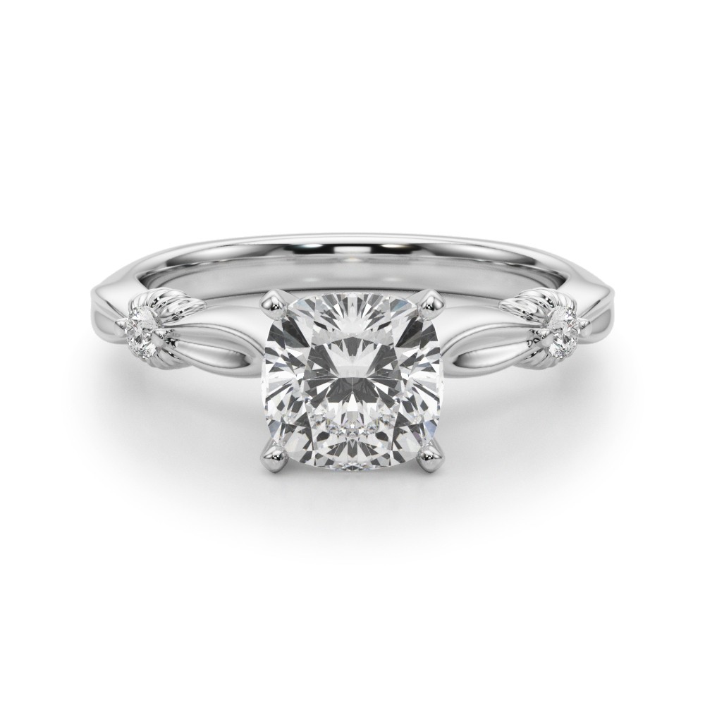 Lab-Created 4 Prong  Diamond Ring