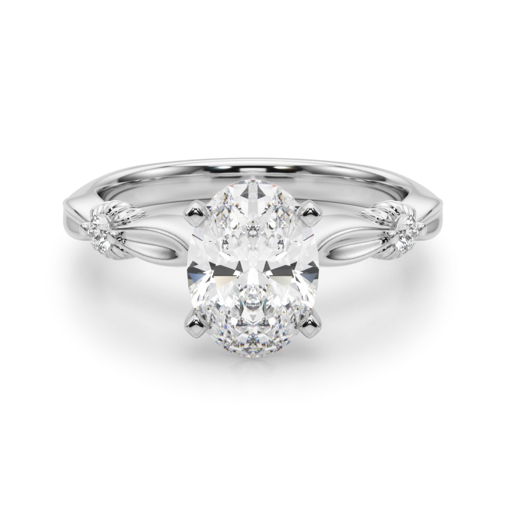 Lab-Created 4 Prong  Diamond Ring