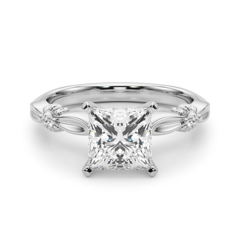 Lab-Created 4 Prong  Diamond Ring