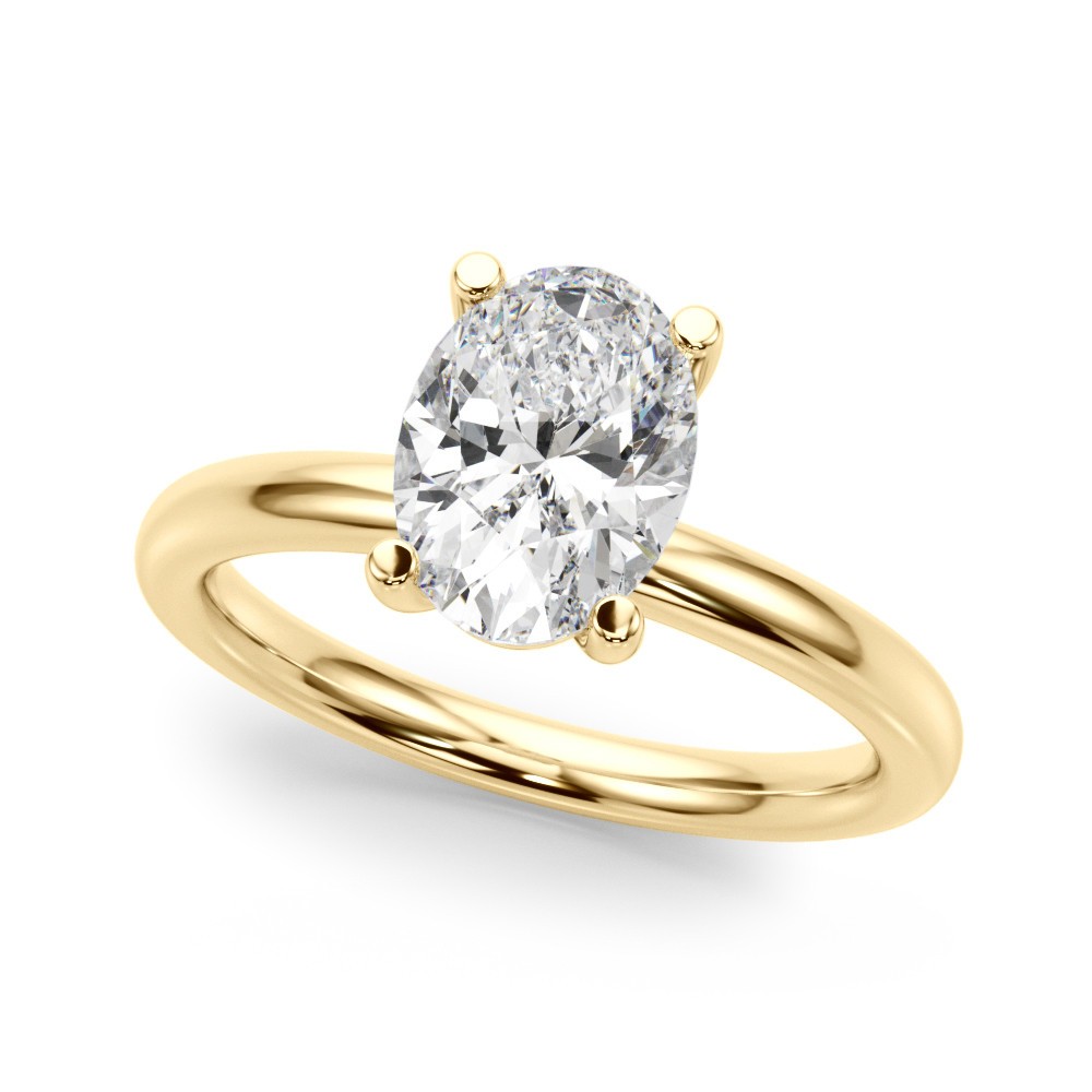 4 Prong Natural Diamond  Engagement Ring