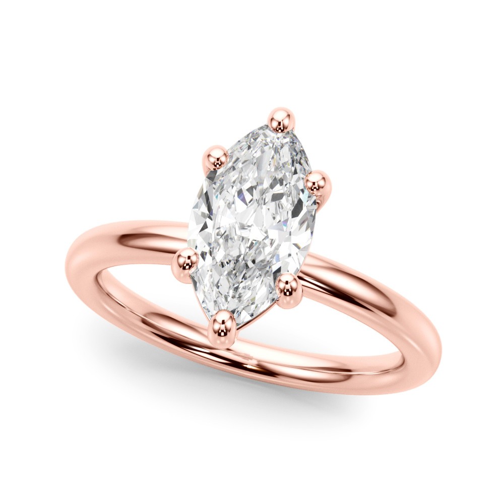 6 Prong Natural Diamond  Engagement Ring