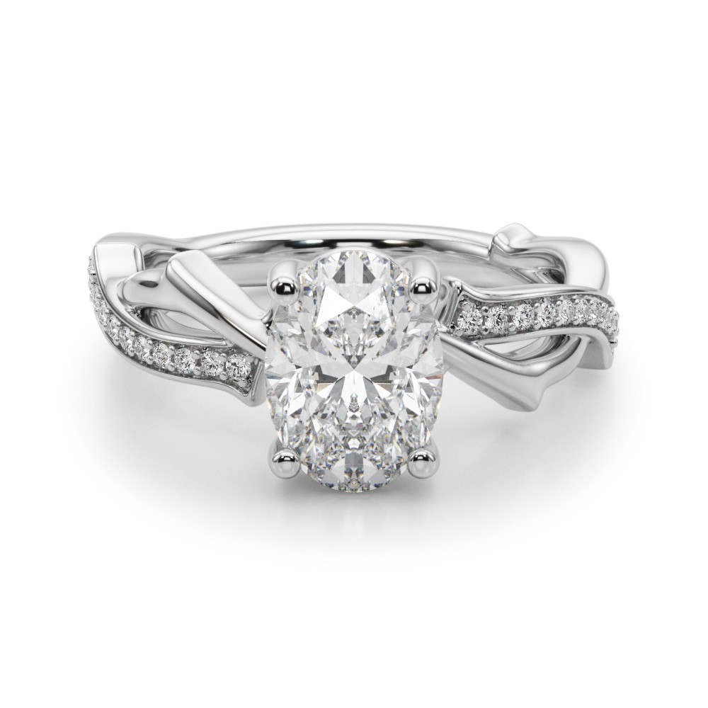 Anica Natural 4 Prong Set  Diamond Ring