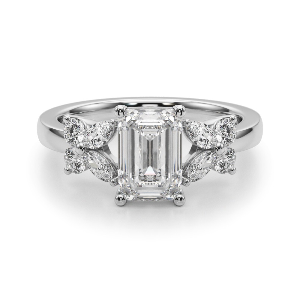 Firzola Natural 4 Prong Set  Diamond Ring