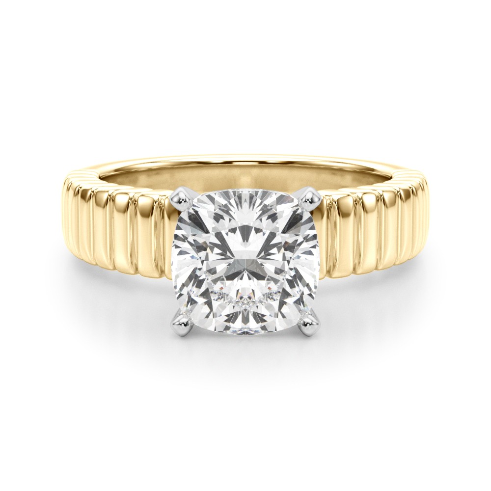 Eceslin Lab-Created 4 Prong  Diamond Ring
