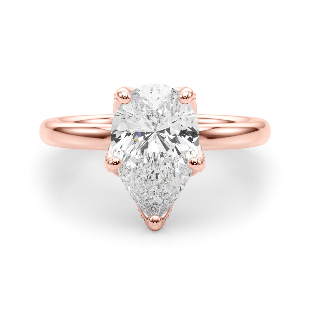 5 Prong Natural Diamond  Engagement Ring