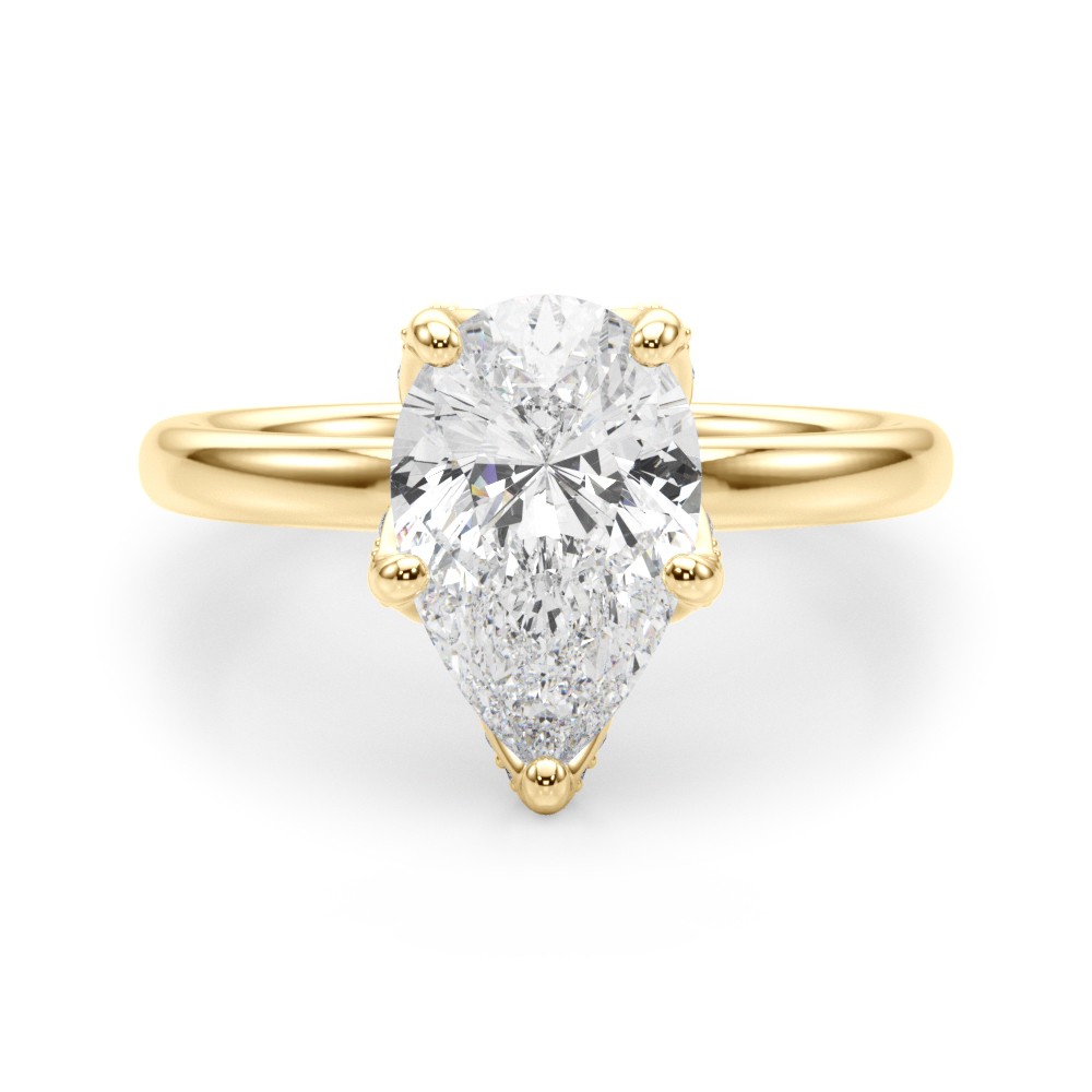 5 Prong Natural Diamond  Engagement Ring