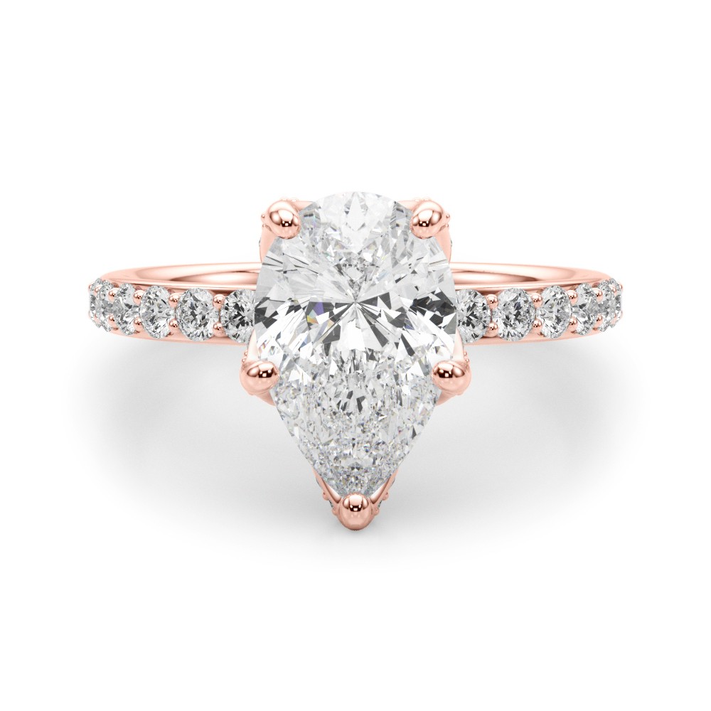 5 Prong Natural Diamond  Engagement Ring