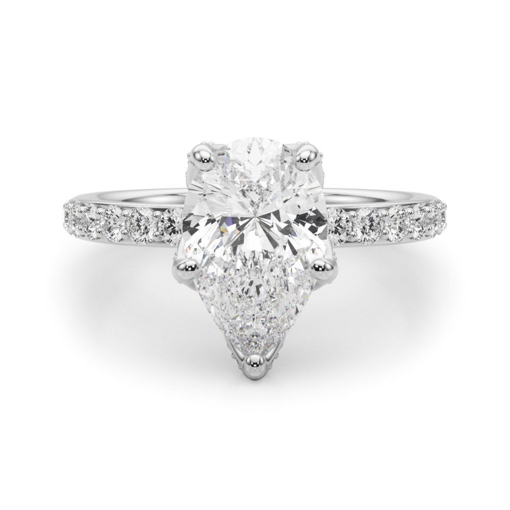 5 Prong Natural Diamond  Engagement Ring