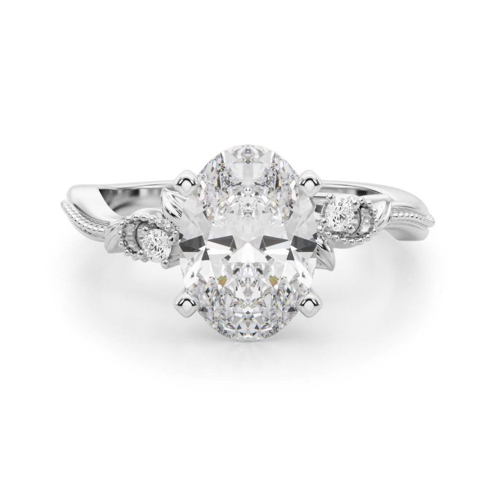 Lorettha Natural 4 Prong Set  Diamond Ring